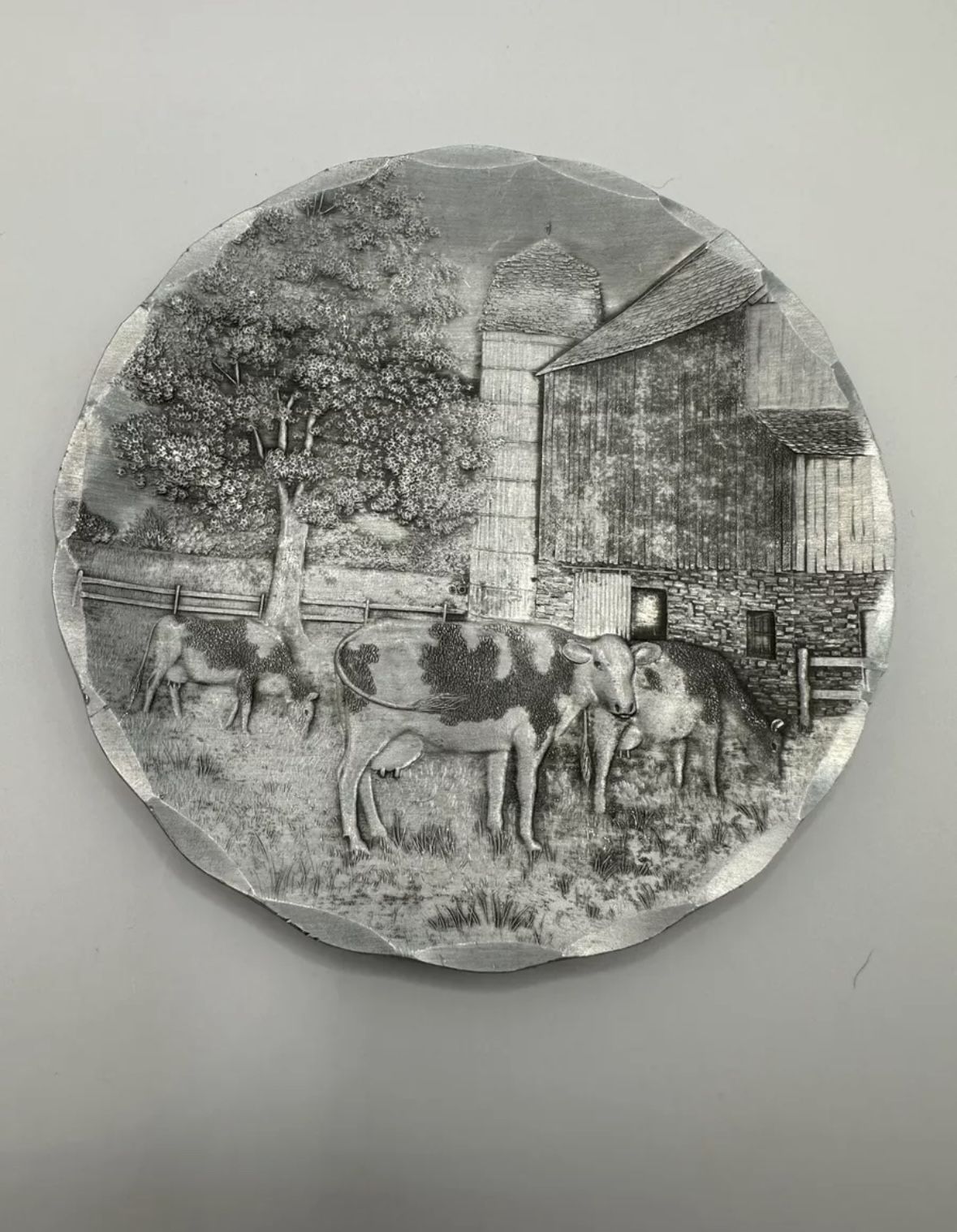 Wendell August Forge Hammered Aluminum plate Farm 4 1/4"