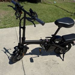 New in Box Foldable Electric E-Bike 500W 48V 19 MPH – Black, Compact Folding