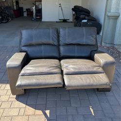 Power leather Couch And Loveseat