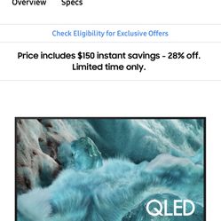 SAMSUNG 55 INCH QLED TV