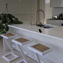 3 Custom  Modern Style Bar Stools  $300 obo