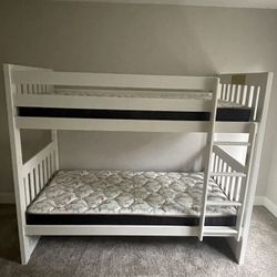 White Solid Bunk Bed In Stock