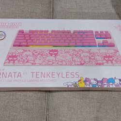 Razer Ornata V3 Tenkeyless Hello Kitty and Friends Edition Quartz Pink Mechanical Keyboard 