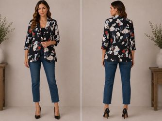 two Beninos floral blazers, size L