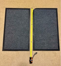 Set of 2 Rubber-Edged Door Mats