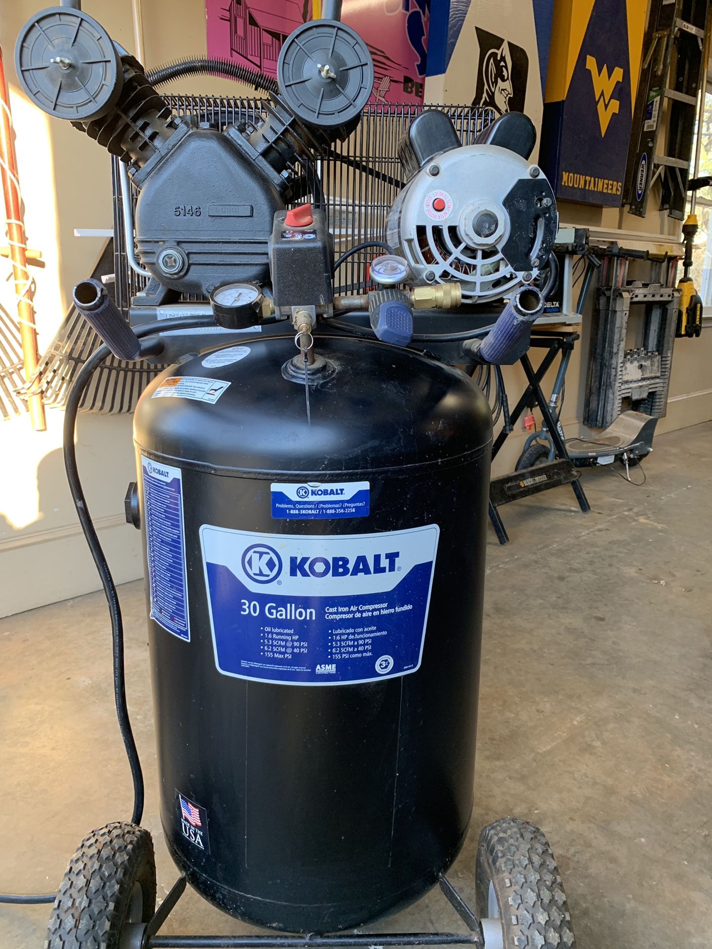 Kobalt 30 gallon air compressor in great shape for Sale in Belmont, NC