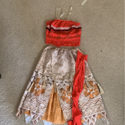 Disney Moana Costume Girls Size Small 4-6