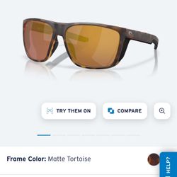 Costadelmar Matte Tortoise Gold Mirror Polarized Glass Sunglasses 