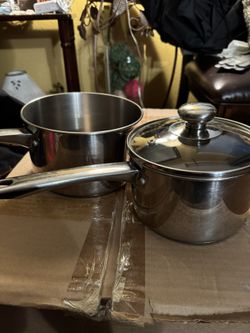 2 Stainless Steel Pans 