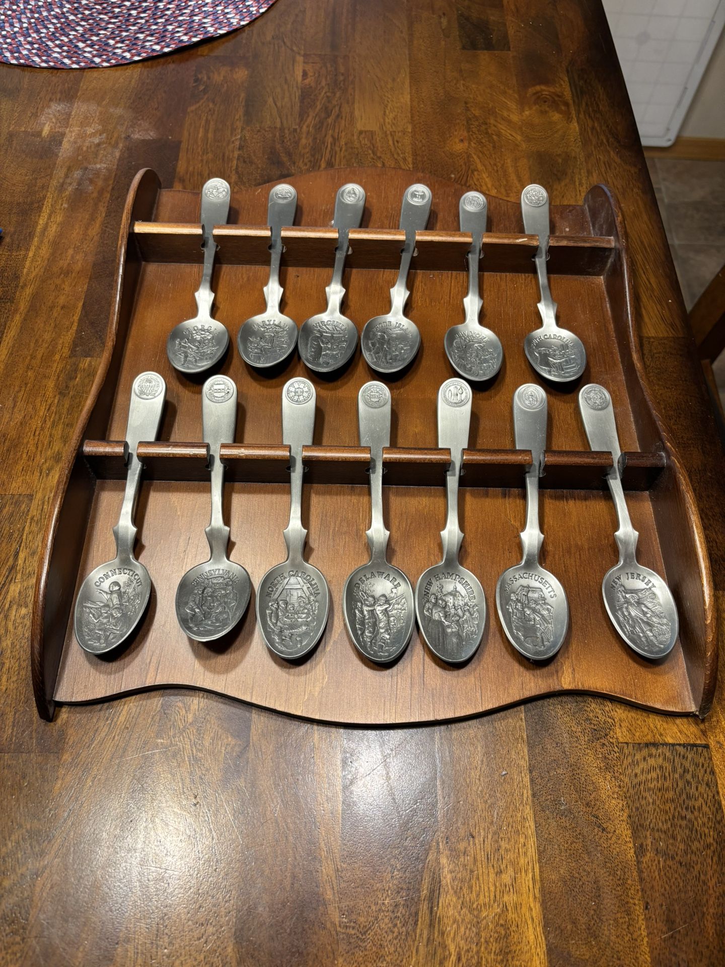 Franklin Pewter 13 States Spoons