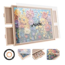 New In Box! ALL4JIG 2000 Pc 4 Drawer Rotating Puzzle Board W/Cover $45 (#1045)