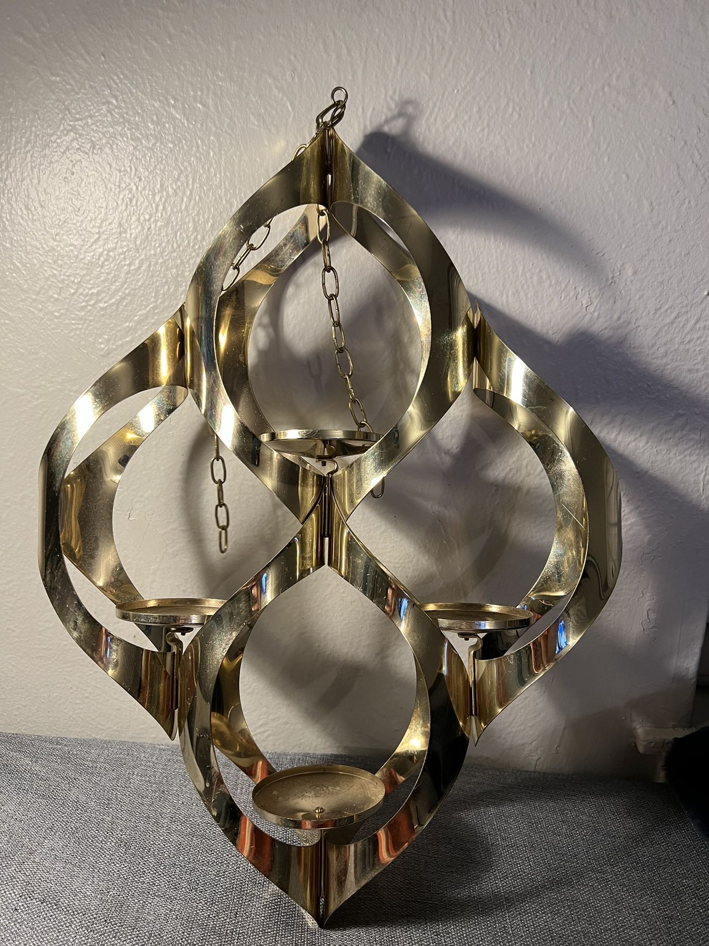 1960s Mid Century Modern Mascot Hanging Honeycomb Candle Holders