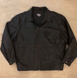 Leather Jacket - Super Bowl XXXV Black Leather Jacket XL