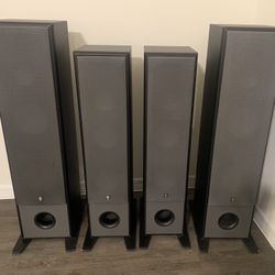 Yamaha Floor Speakers & JBL Subwoofer, JBL Center Speaker