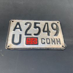 1956 Ct License Plate 
