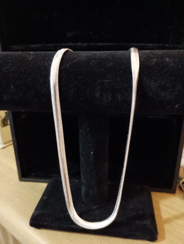 .925 6mm sterling silver plated herringbone snake chain 