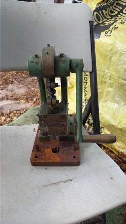 Vintage Union Tool Co. Rochester NY Cast Iron Hand Press Machine