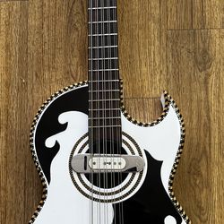 BAJO QUINTO ACOUSTIC-ELECTRIC WITH DEARMOND PICKUP WHITE