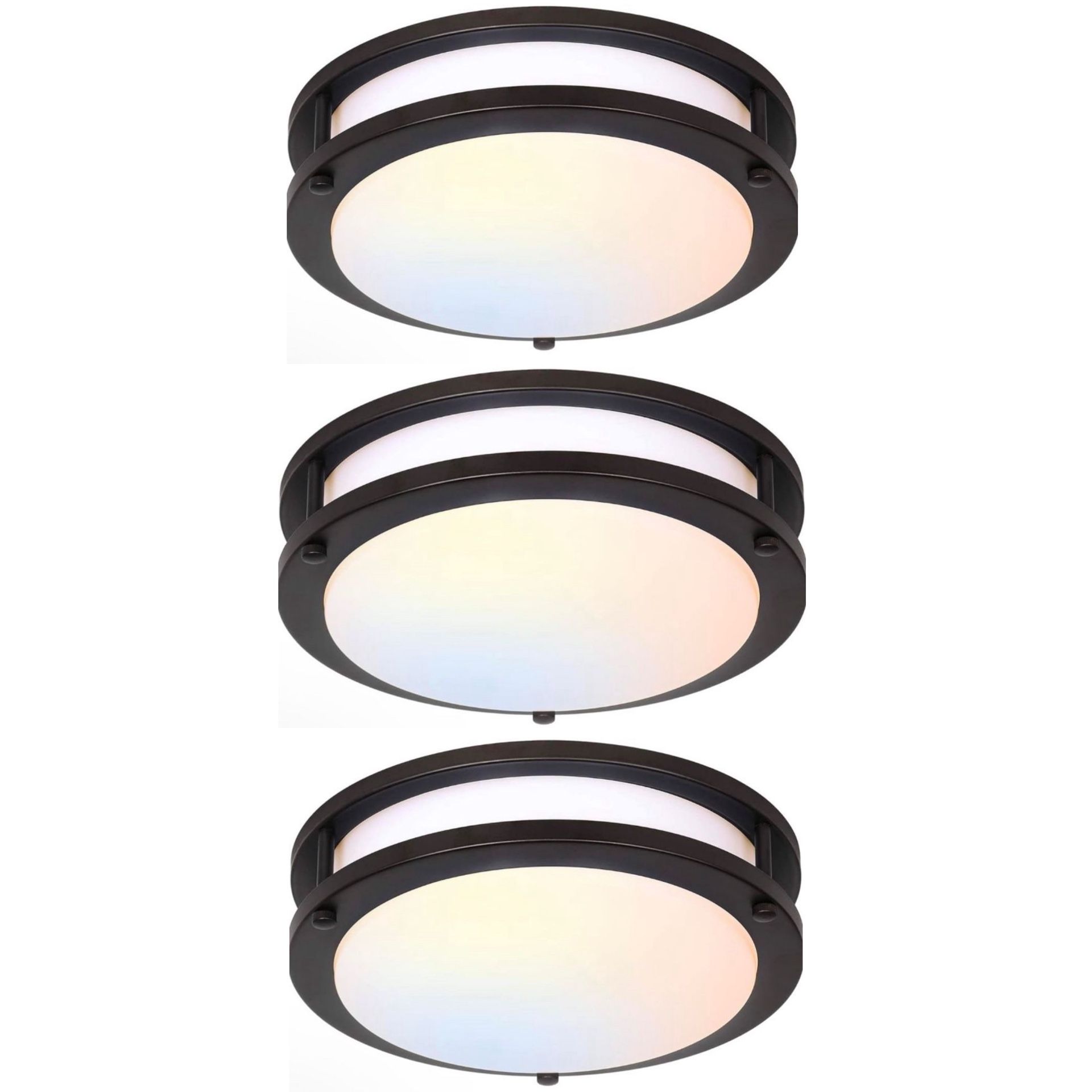 Set of 3 D13 inch Flush Mount LED Ceiling Light Fixture,