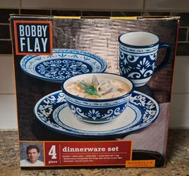 BOBBY FLAY MARBELLA 4-PIECE DINNERWARE SET