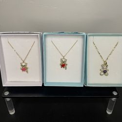 Bear Necklace Laminated Gold