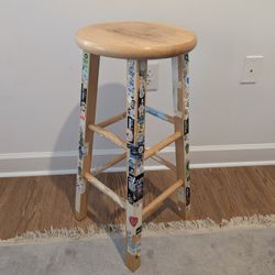 High Bar Stool With Stickers 