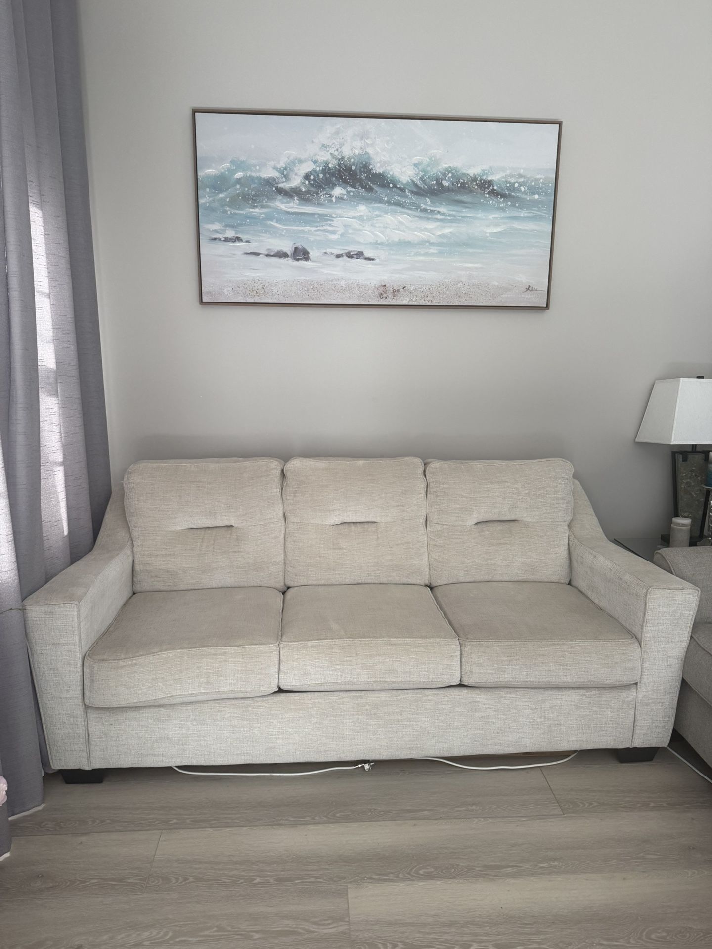 Ashley Lonoke contemporary 3 cushions 3 seater sofa