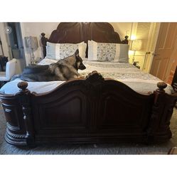 King Size  Bed Headboard, Footboard And Rails