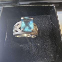 Sterling With Topaz  Ring