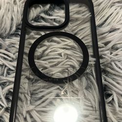 clear/black case for iphone 14, 15 Pro