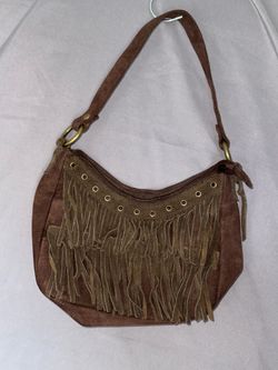 Vintage chateau fringe shoulder bag