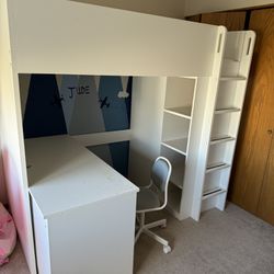 Bed and Desk Combined Set (IKEA) 