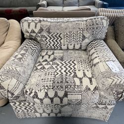 Krause’s Postmodern Black/Cream Oversized Armchair (In Store)