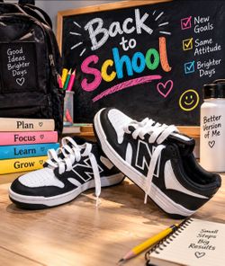 New Balance Low-Top Sneakers Black and White