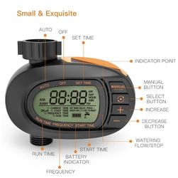 Solar powered garden watering timing