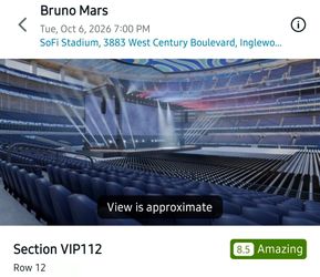 Bruno Mars Concert October 6