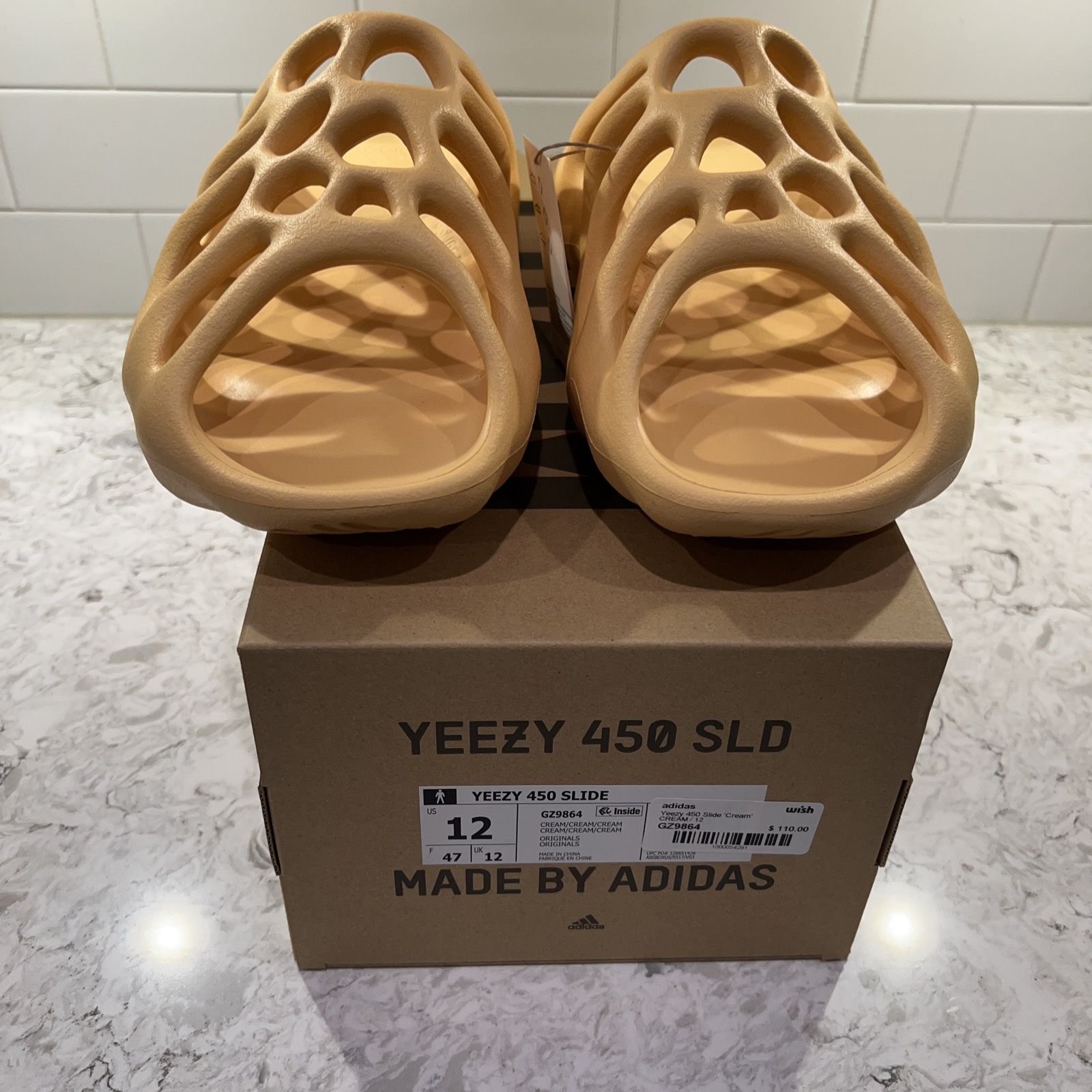 Adidas Yeezy 450 Slide GZ9864 CREAM size 12 On Hand Ready To Ship! -  joarbit.com