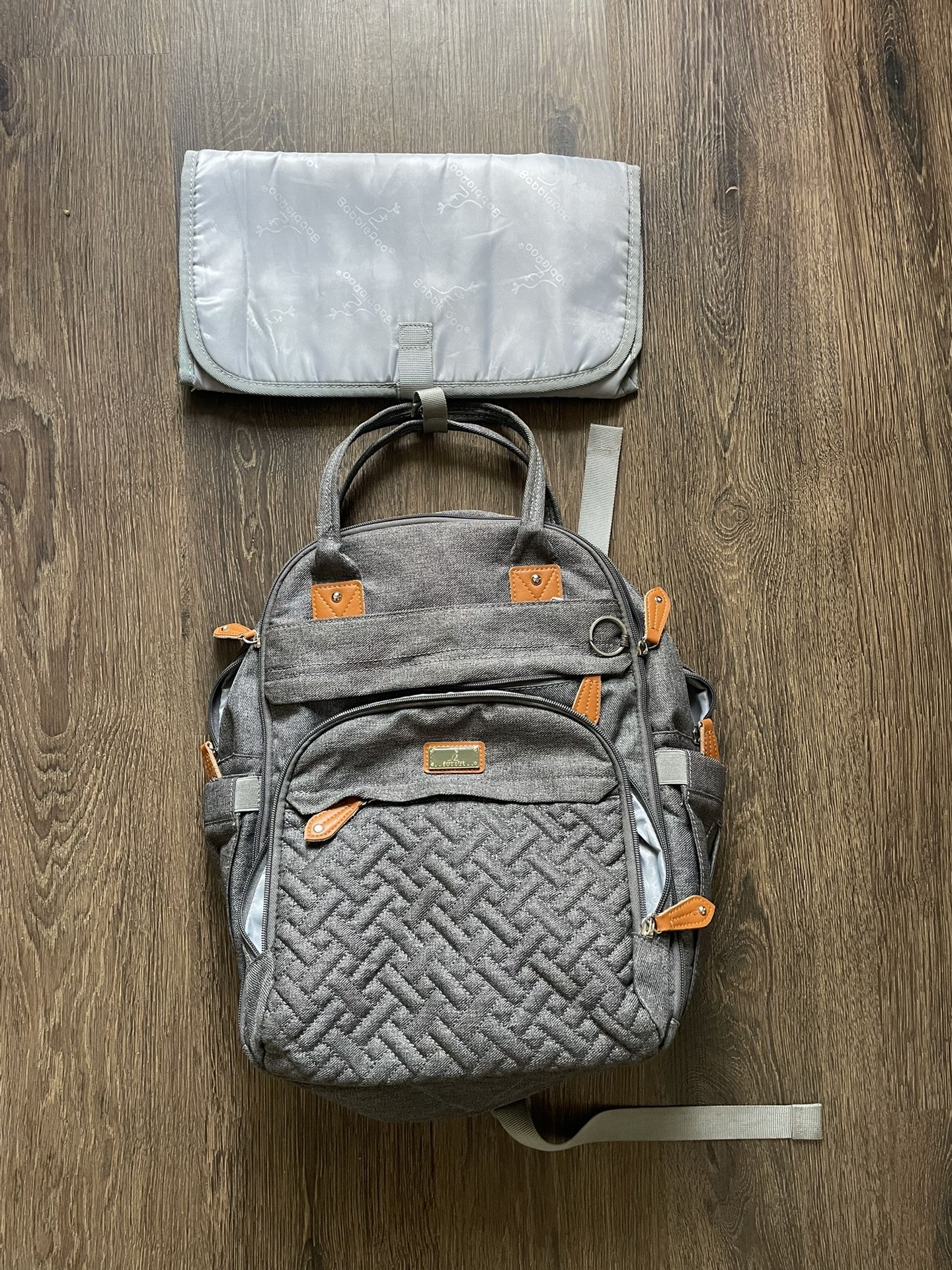 BabbleRoo Diaper Bag Backpack w/Changing Pad