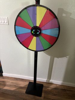 24 Inch Dual Use Spinning Prize Wheel-5 ft Tall