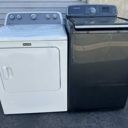Samsung Washer And Maytag Gas Dryer Large Capacity 