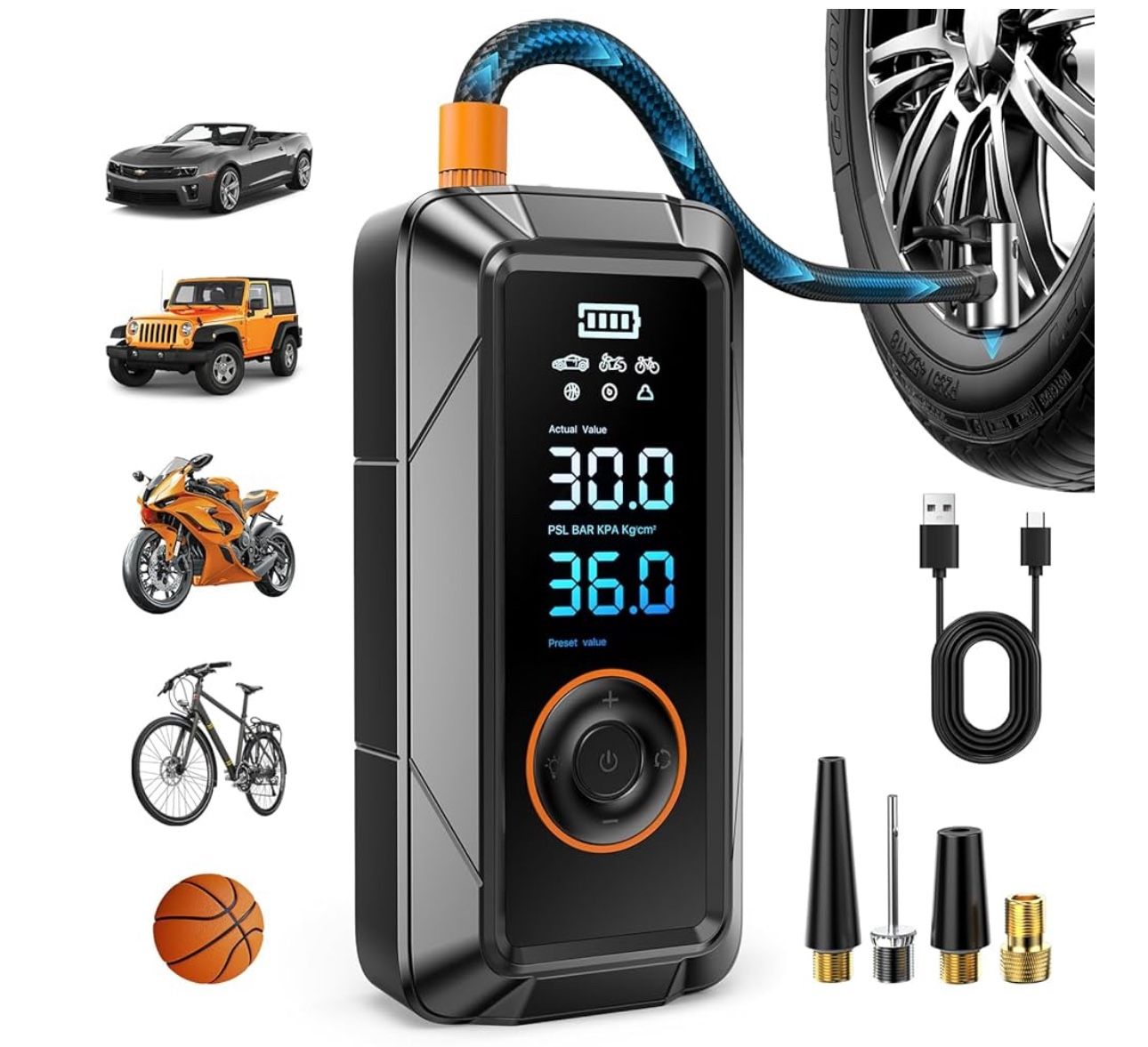 Tire Inflator Portable Air Compressor