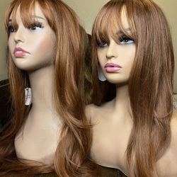 Orange Ginger Wavy Hair Wig