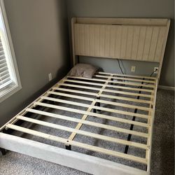 Bed Frame with Charger outlet