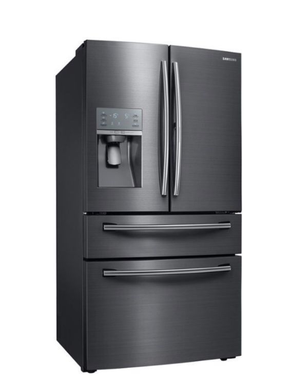 New Samsung - 27.8 Cu. Ft. 4-Door French Door Refrigerator /Refrigerador / Fridge / Nevera Black Stainless Steel RF28JBEDBSG