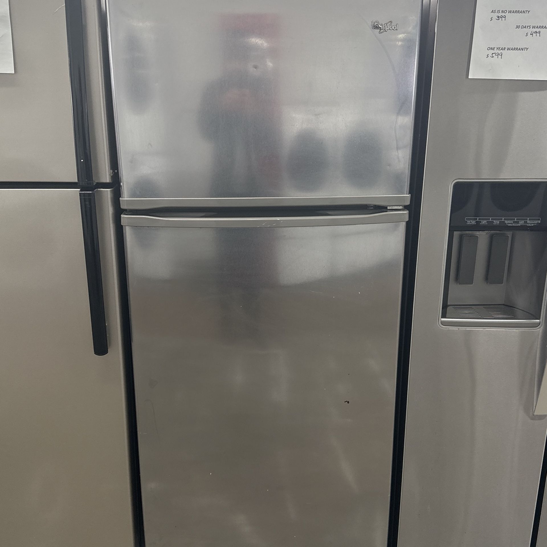 Whirlpool 28” Stainless Steel Refrigerator