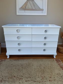 NICE ALL WOOD WHITE DRESSER