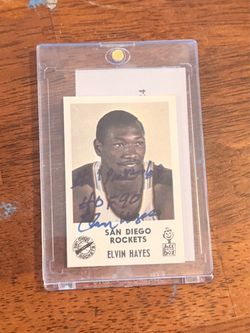Elvin Hayes Signed San Diego Rockets Basketball Card