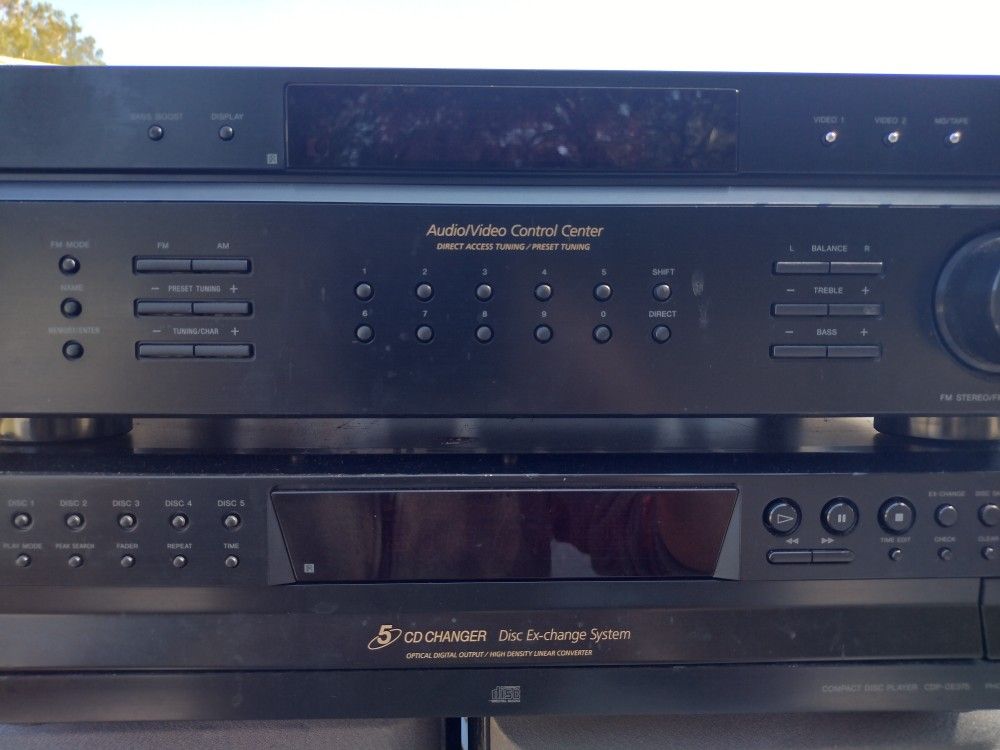 Sony Stereo Receiver And CD Player