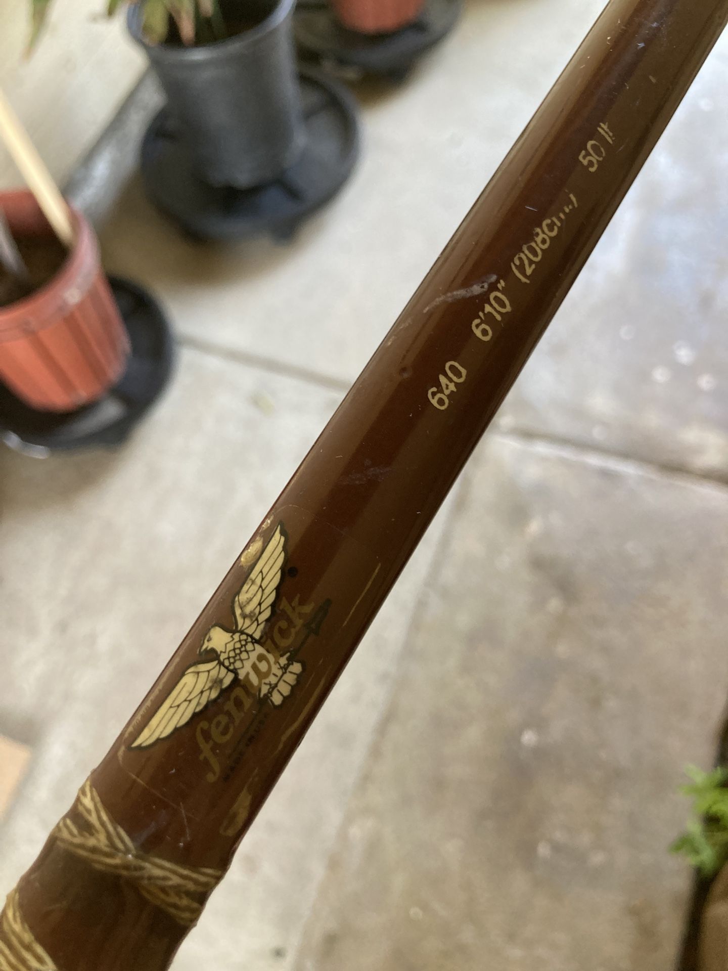Vintage Fenwick 640 Fishing Rod 6’10” 50#