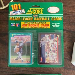 Score 1991 baseball cards, brand new